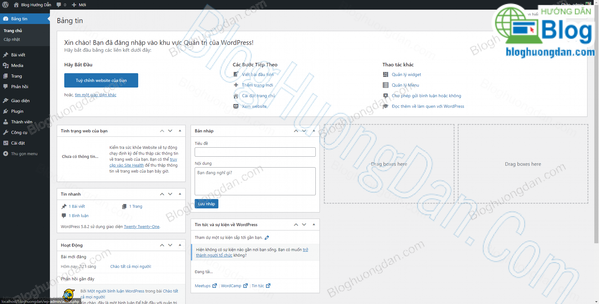 Cài đặt WordPress trên Localhost XAMPP chi tiết từng bước 30 Cài đặt WordPress trên Localhost XAMPP 1896